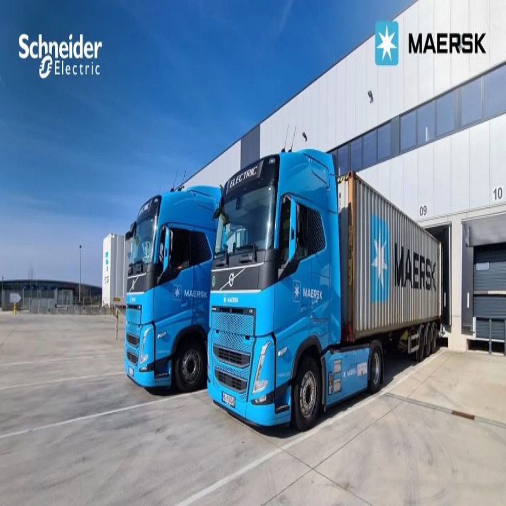 MAERSK electric trucks will be used by Schneider Electric for import deliveries in Southern California -  Supply Chain Tribe by Celerity